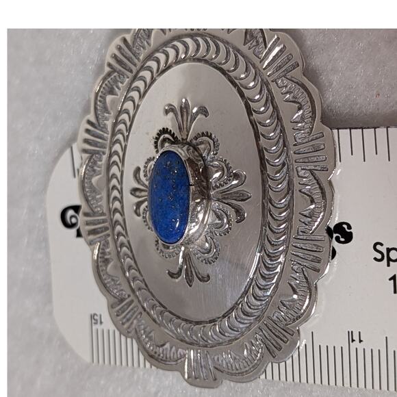 Silver and Blue Pendant Necklace - Picture 4 of 9